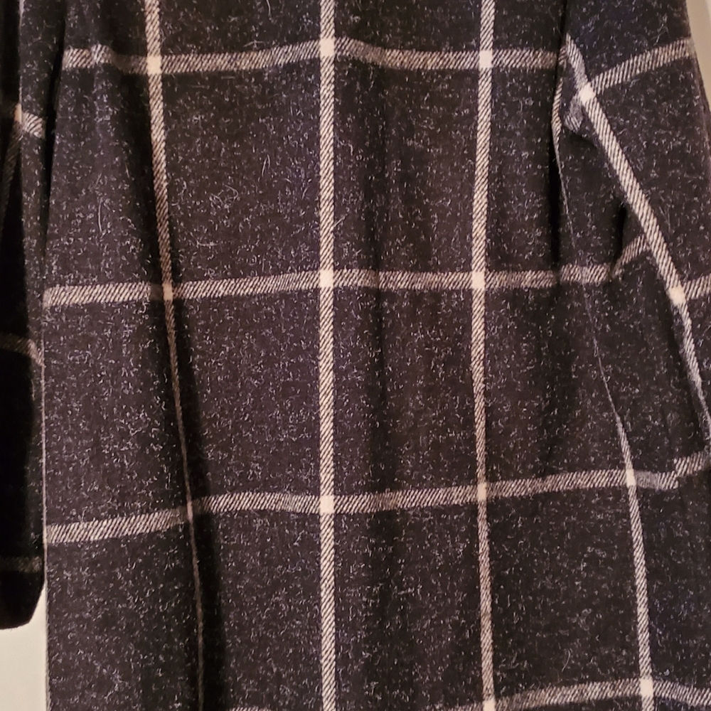 Vtg Winter Coat Checkered Pattern - image 5